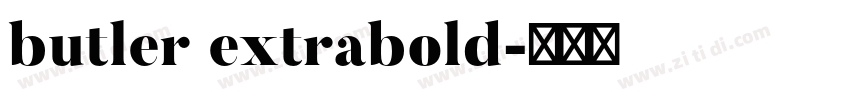 butler extrabold字体转换